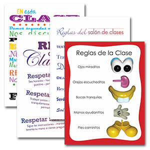 Pósters/Afiches de reglas para la clase