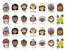 Personajes, unidad 1 del juego Adivina Quién Bíblico