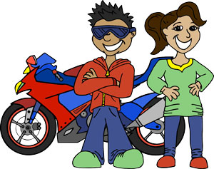 Niños con Moto